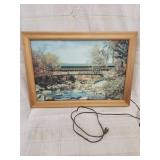 Vtg. Lighted scenic picture