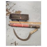 Antique metal feeding trough, industrial core