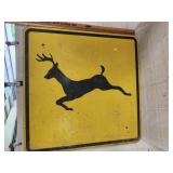 Deer crossing sign