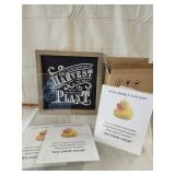 Harvest wall art , 4 plastic stand up frames