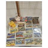 Art Deco Hanger, Vtg. Post cards, Kodak film