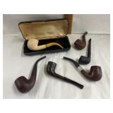 6 Vintage Smoking Pipes