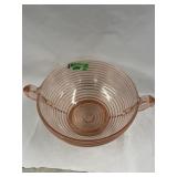 Anchor hocking manhattan pink serving bowl
