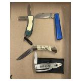 (4) Vtg pocket knives from imperial Sabre and
