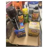AutoZone brake fluid and cleaner, STP oil f
