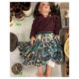 25" Doll - Porcelain Head, Hands & Legs