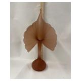 Vintage Frosted Pink Jack in the Pulpit Vase