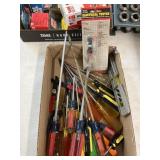Assorted Screwdrivers, Electrical Tester & sm