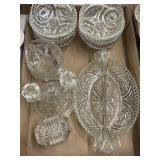 Clear Indiana glass co crystal ware