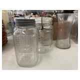 4 Vintage Ball Jars & Glass Vase