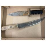 Old Kitchen Knife & Hunting Knife