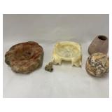 Natural Materials Items- Ashtrays, Paperweight,