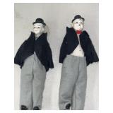 Laurel and hardy porcelain dolls