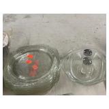Federal glass co mixing bowl and plates