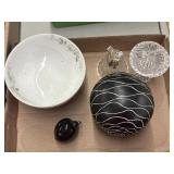 Milton Alfred Meekin bowl and some crystal bells