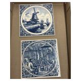 Delft blauw handpainted in holland square tiles