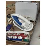 Small lock box, ironer, boxing glove  shoes for