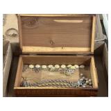 Nice Wooden Box With Two Necklace Earring Sets