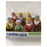 Vtg. Seven Dwarf Rubber figures