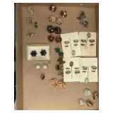 Matched earrings and broaches