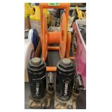 Extension cord reel & 2 bottle jacks