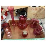 Vintage Red Glass Items