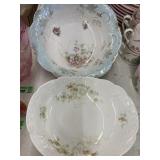 Antique Haviland serving dish, Floral Pottery
