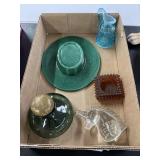 Walter Wilson Wall Vase & Other Glassware