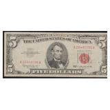 Series 1963 $5 Red Seal Note