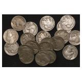 20x Full Date Buffalo Nickels