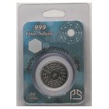 10 Grams, .999 Fine Silver, 