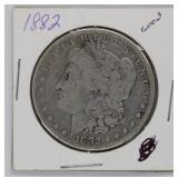 1882 Morgan Silver Dollar, 90% Silver Coin