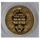 1/100th oz. t. .999 Fine Gold 