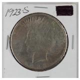 1923-S Peace Silver Dollar, 90% Silver Coin