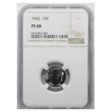 1962 NGC PF68 Roosevelt Dime