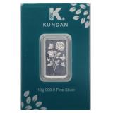 10 Grams, .999 Fine Silver 