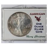 1990 American Silver Eagle, 1 oz. t. .999 Fine Sil