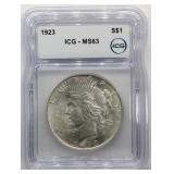 1923 Peace Silver Dollar