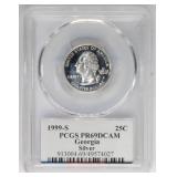 1999-S PCGS PR69DCAM Silver Georgia Quarter