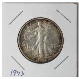 1943 Walking Liberty Half Dollar, 90% Silver