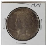 1924 Peace Silver Dollar, 90% Silver Coin