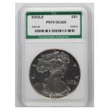 2001 Proof American Silver Eagle