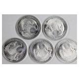 5x 1/10 oz. t. Rounds(1/2 oz. t. total)