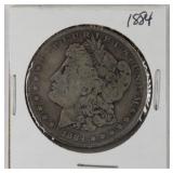 1884 Morgan Silver Dollar, 90% Silver Coin