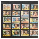 20 1960 Topps Baseball Cards