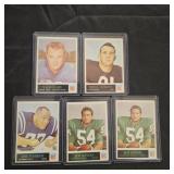 5 1965 Philadelphia Chewing Gum football HOF cards