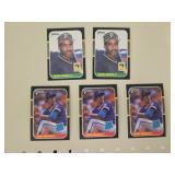 3 Greg Maddox & 2 Barry Bonds rookie cards, 1987