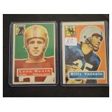 2 1956 Topps football cards #25 & #120