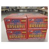 4 1988 Score baseball boxes