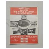 1977 Cincinnati Reds Opening Day scorecard